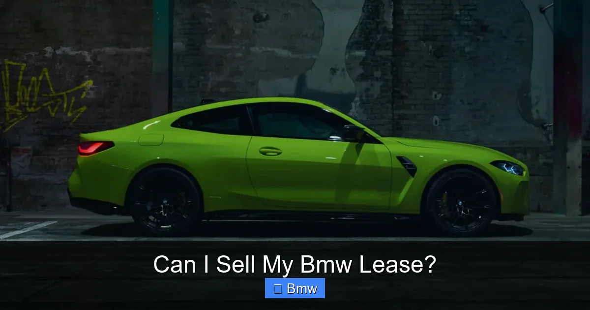 Can I Sell My Bmw Lease?