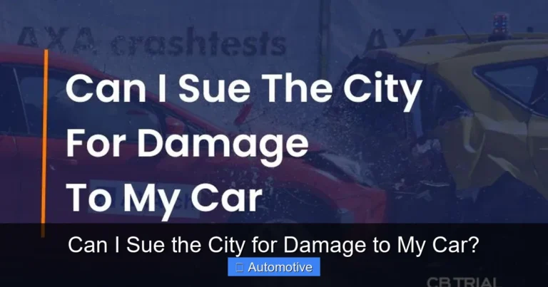 Can I Sue the City for Damage to My Car?