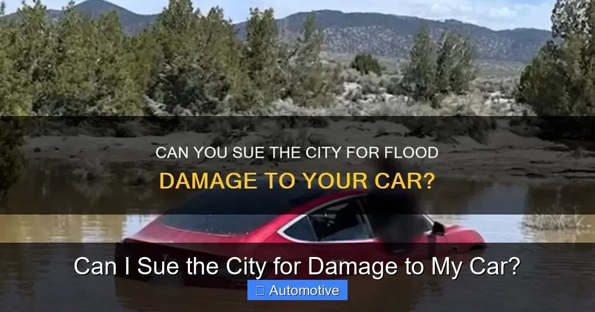 Can I Sue the City for Damage to My Car?