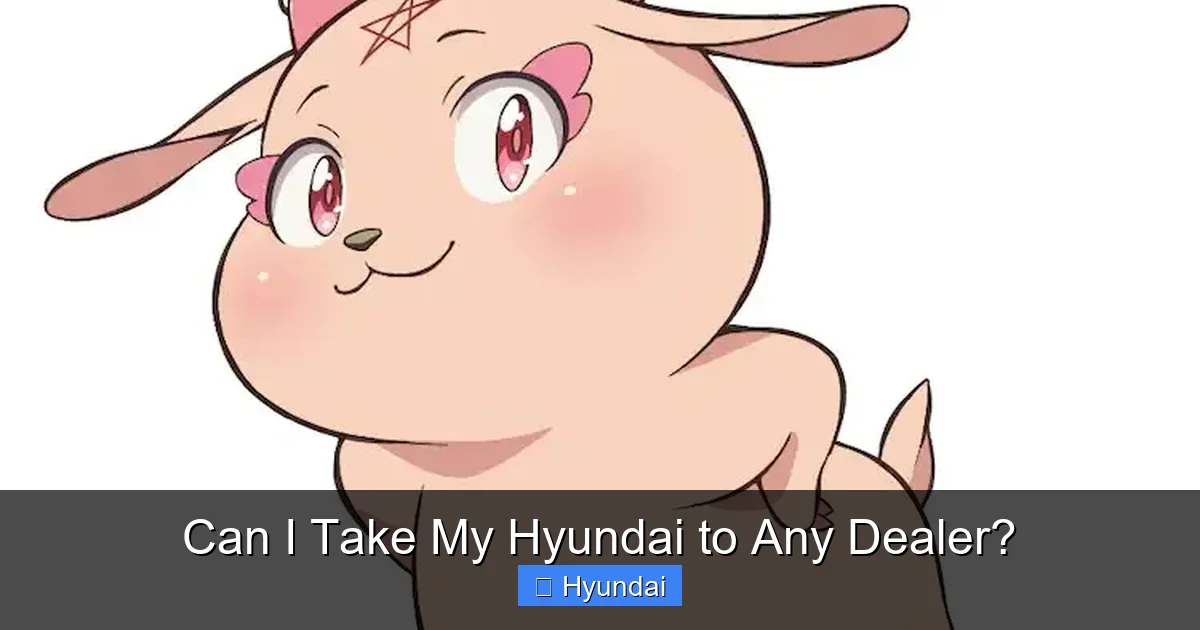Can I Take My Hyundai to Any Dealer?
