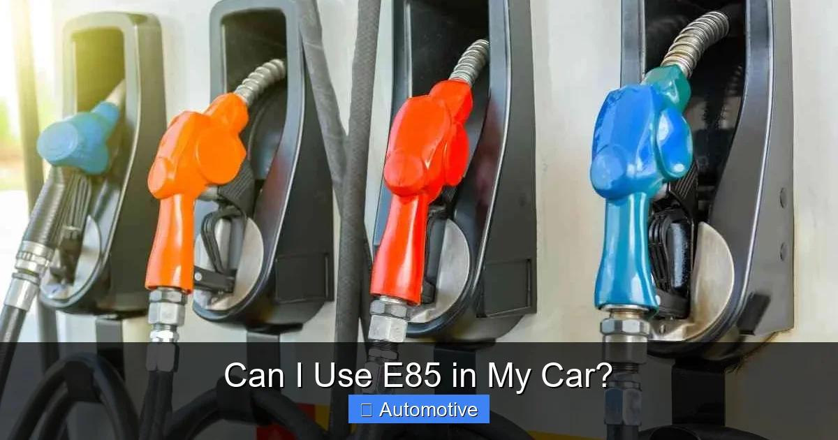 Can I Use E85 in My Car?