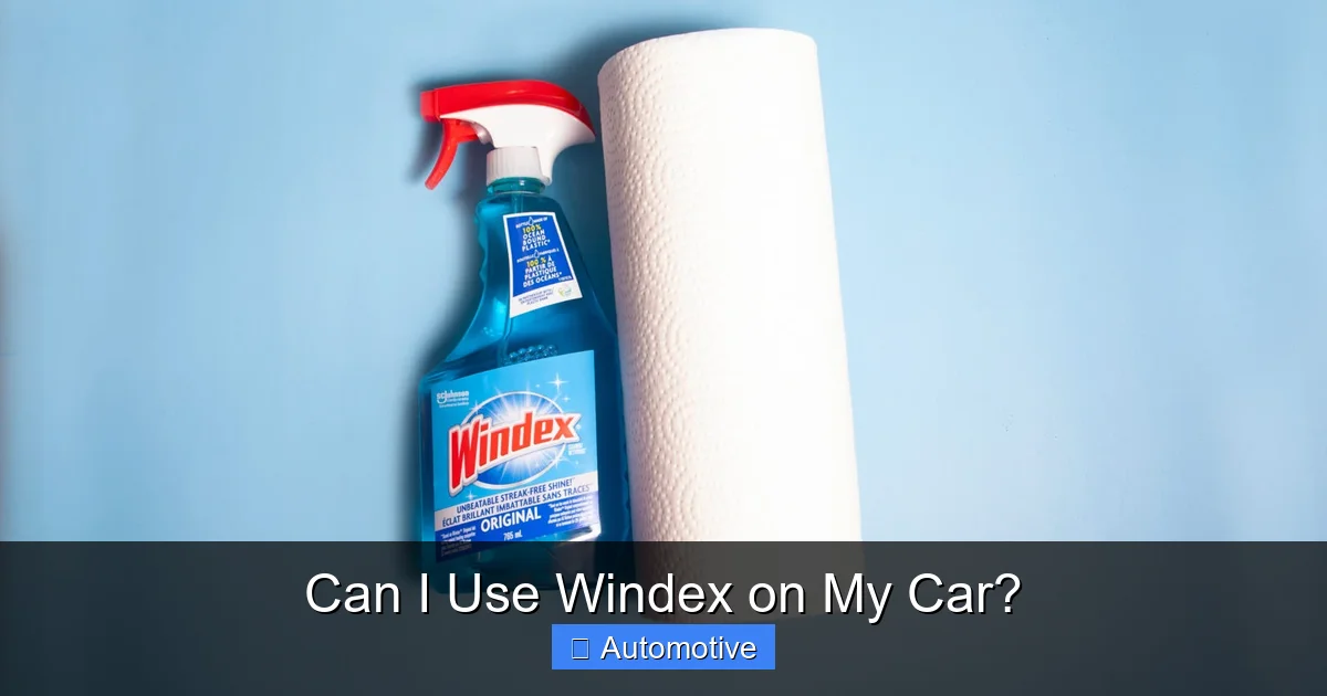 Can I Use Windex on My Car?