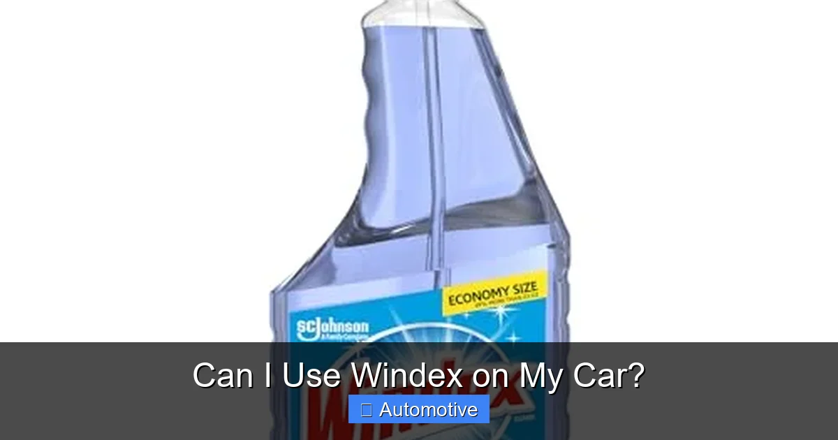 Can I Use Windex on My Car?