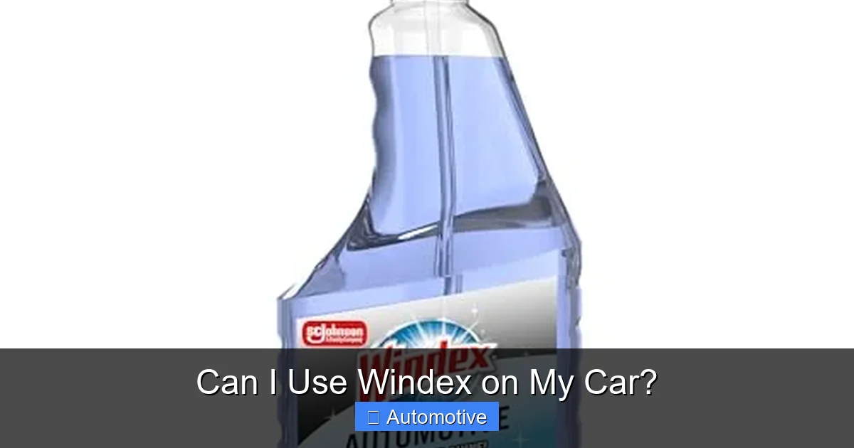 Can I Use Windex on My Car?