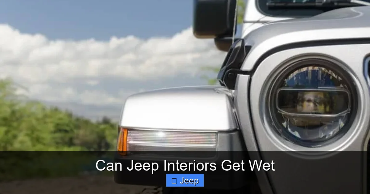 Can Jeep Interiors Get Wet