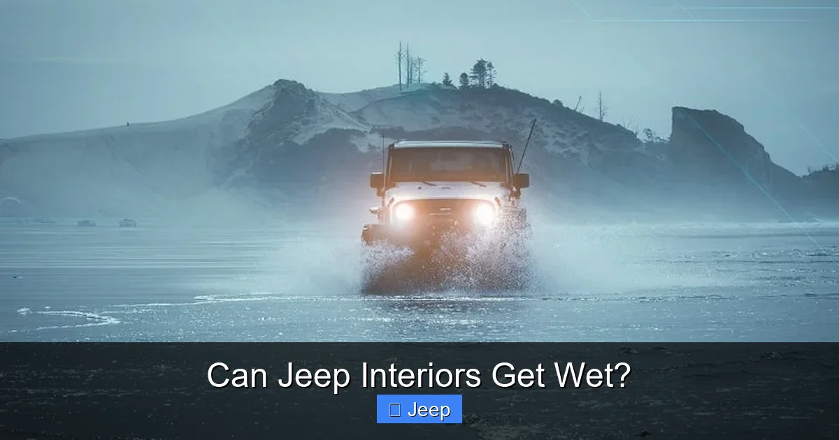 Can Jeep Interiors Get Wet?