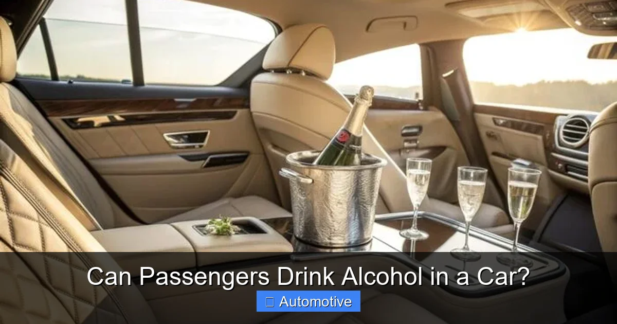 Can Passengers Drink Alcohol in a Car?