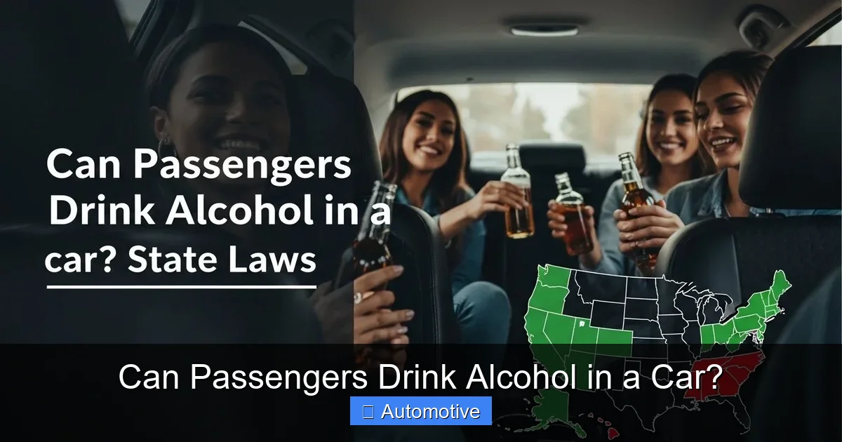 Can Passengers Drink Alcohol in a Car?
