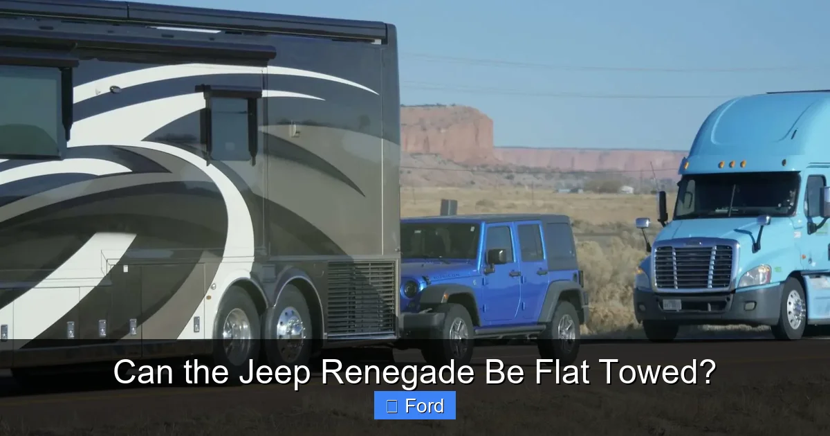 Can the Jeep Renegade Be Flat Towed?