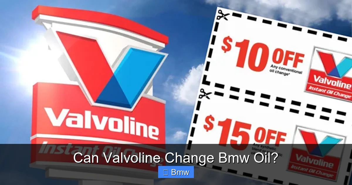 Can Valvoline Change Bmw Oil?