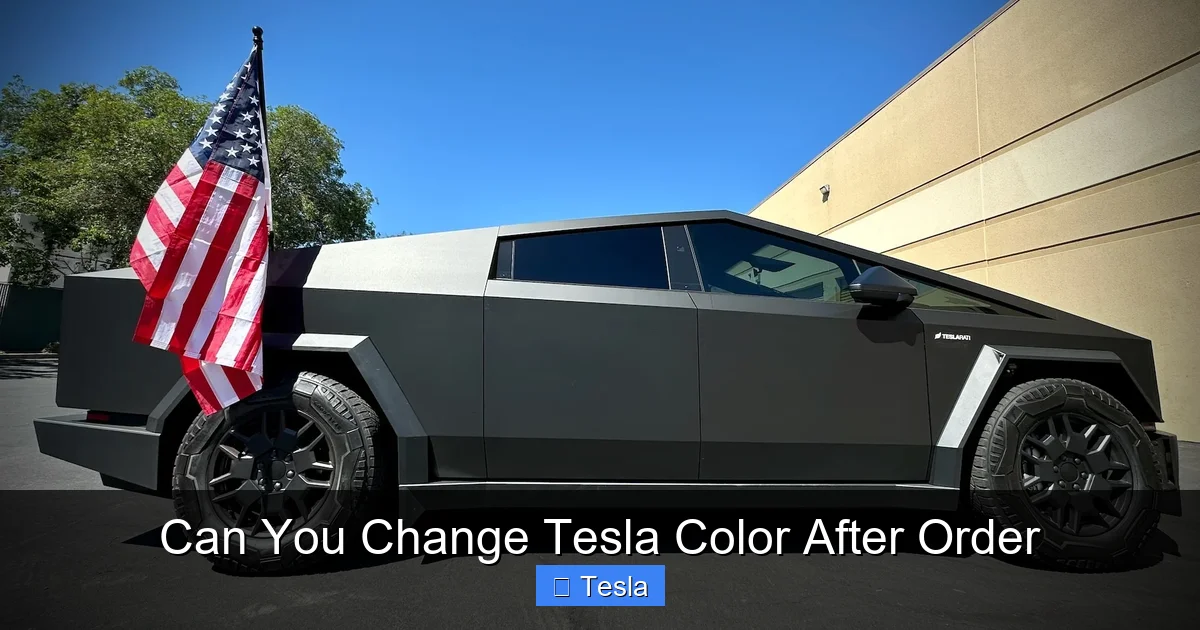 Can You Change Tesla Color After Order