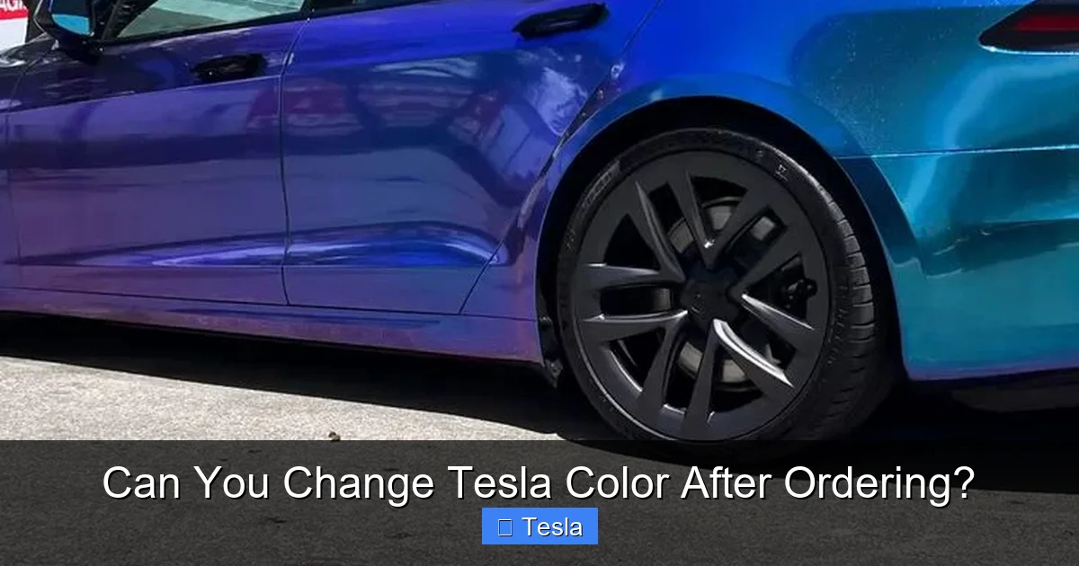 Can You Change Tesla Color After Ordering?