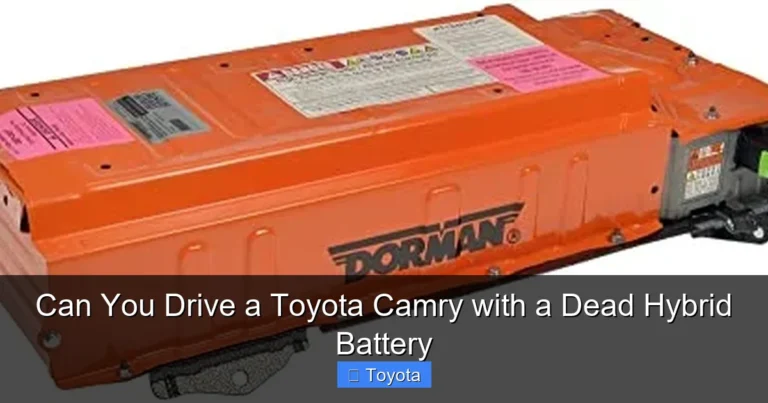 Can You Drive a Toyota Camry with a Dead Hybrid Battery