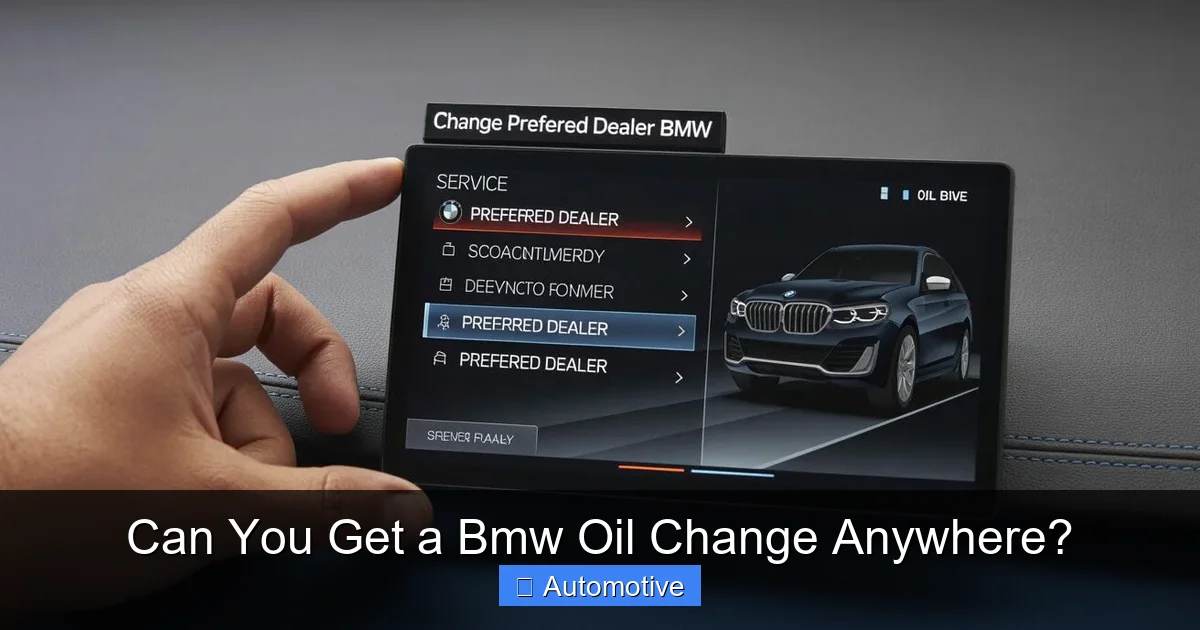 Can You Get a Bmw Oil Change Anywhere?
