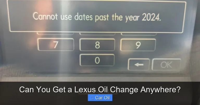 Can You Get a Lexus Oil Change Anywhere?