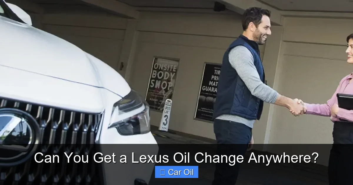 Can You Get a Lexus Oil Change Anywhere?