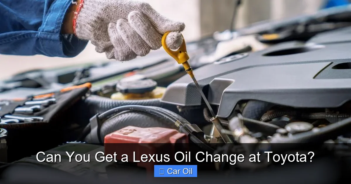 Can You Get a Lexus Oil Change at Toyota?