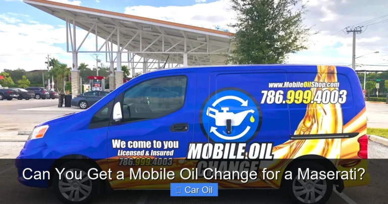 Can You Get a Mobile Oil Change for a Maserati?