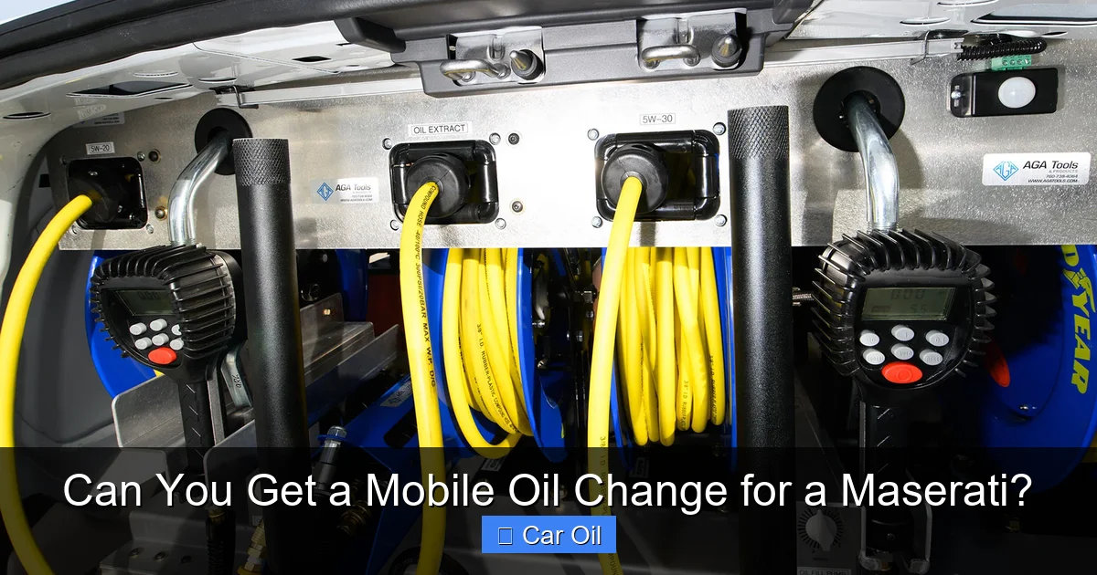 Can You Get a Mobile Oil Change for a Maserati?