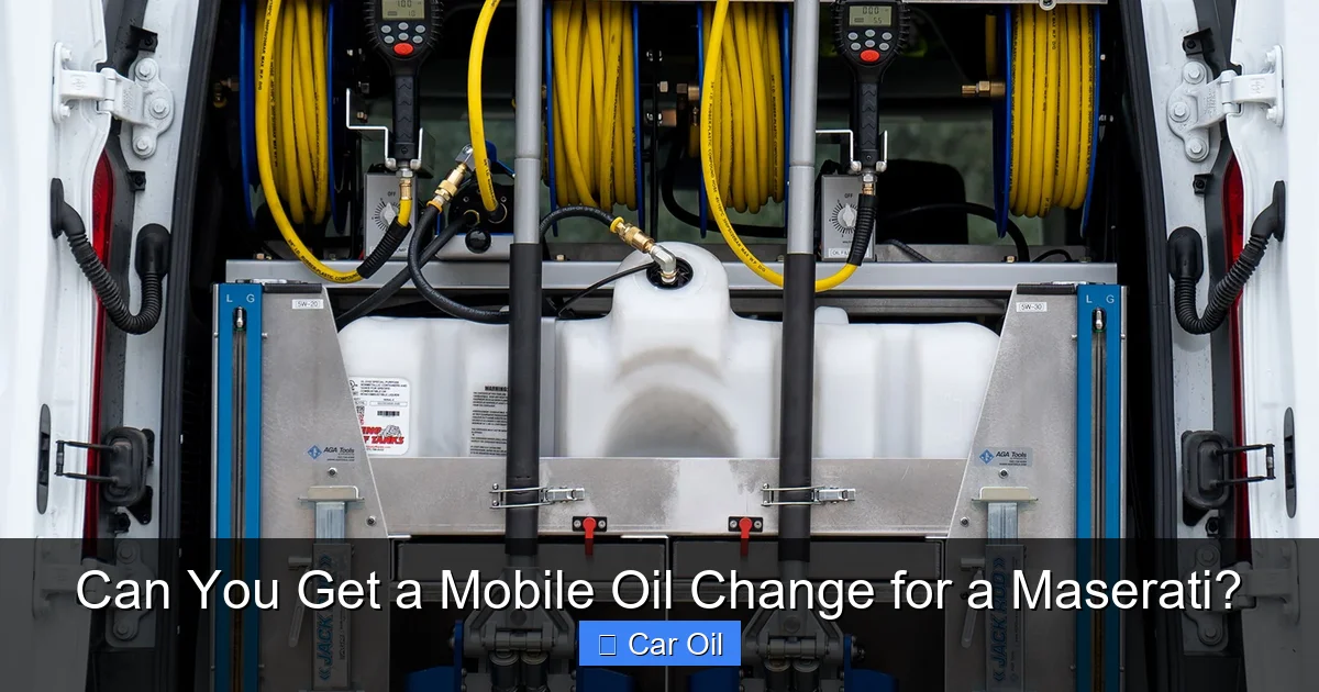 Can You Get a Mobile Oil Change for a Maserati?