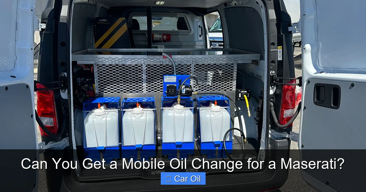 Can You Get a Mobile Oil Change for a Maserati?