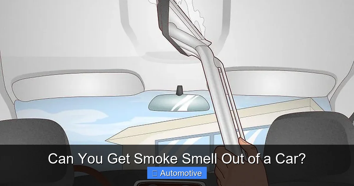 Can You Get Smoke Smell Out of a Car?