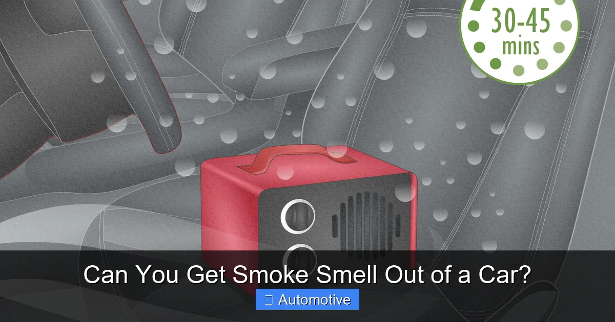Can You Get Smoke Smell Out of a Car?