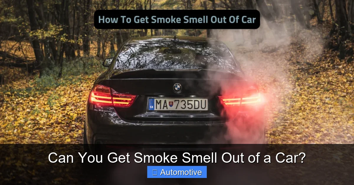 Can You Get Smoke Smell Out of a Car?