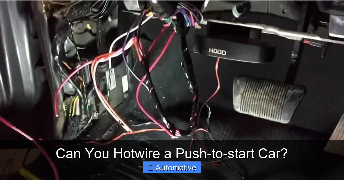 Can You Hotwire a Push-to-start Car?