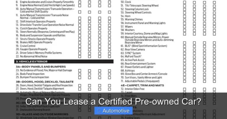 Can You Lease a Certified Pre-owned Car?