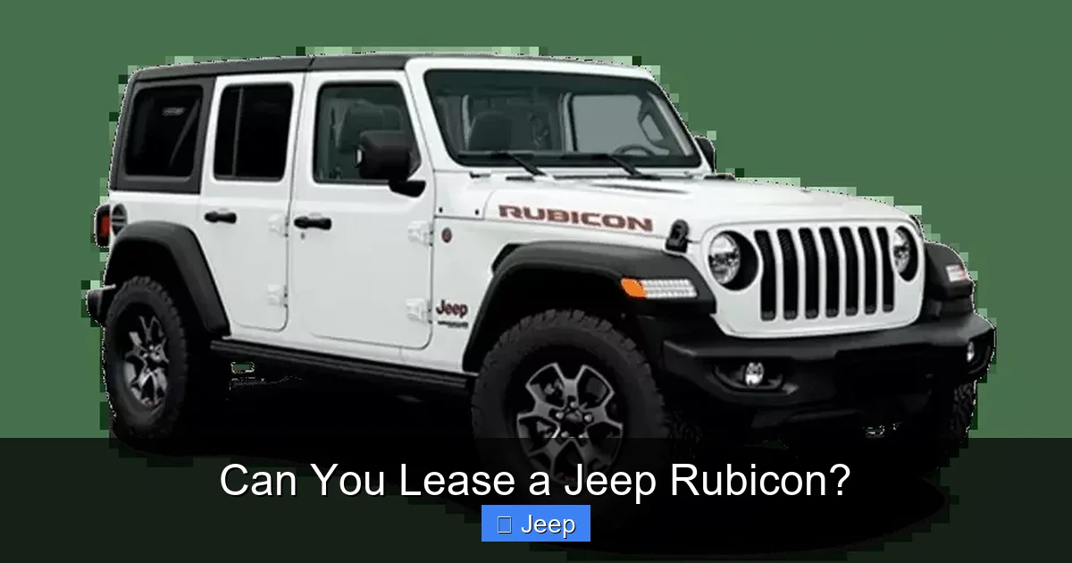 Can You Lease a Jeep Rubicon?