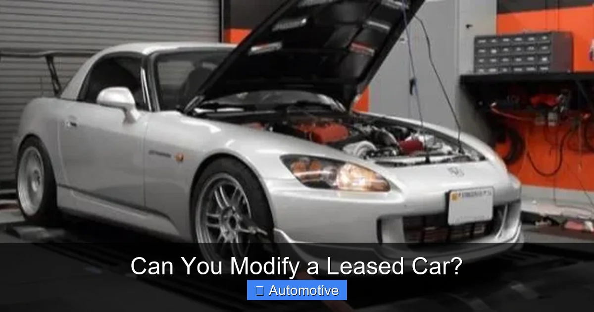 Can You Modify a Leased Car?