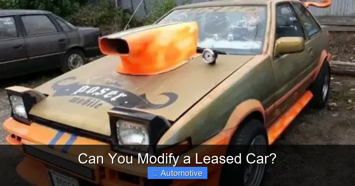 Can You Modify a Leased Car?