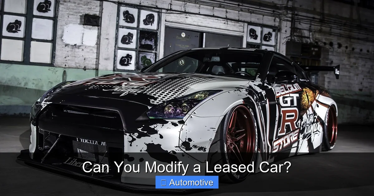 Can You Modify a Leased Car?