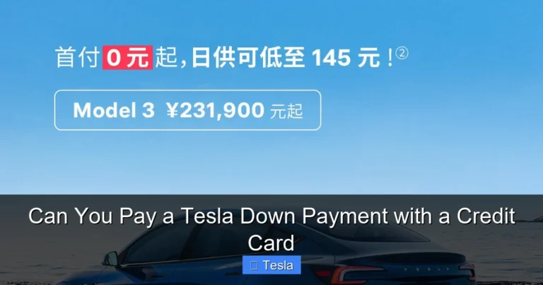 Can You Pay a Tesla Down Payment with a Credit Card