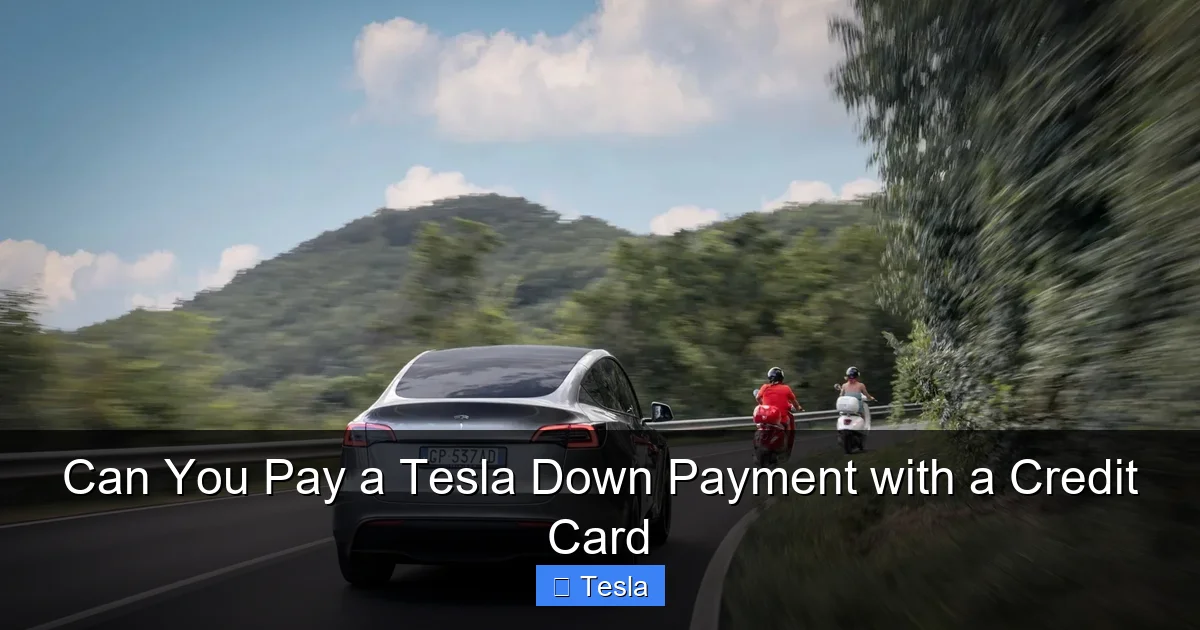 Can You Pay a Tesla Down Payment with a Credit Card