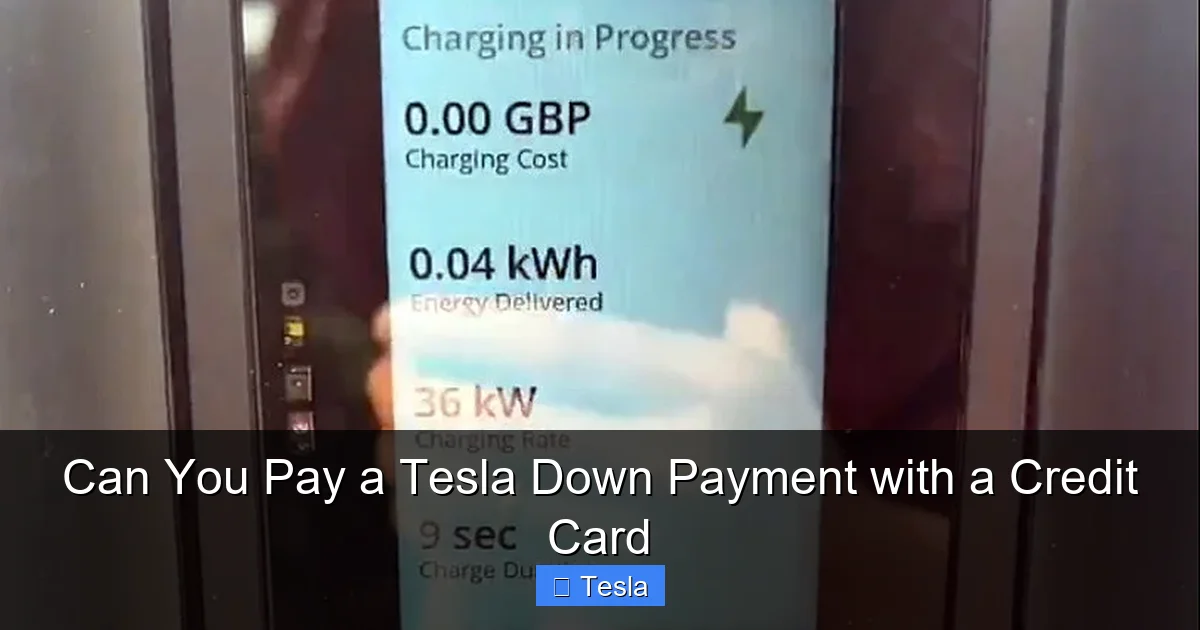 Can You Pay a Tesla Down Payment with a Credit Card