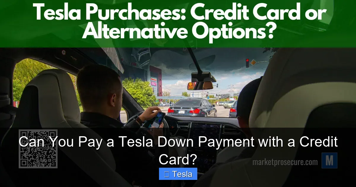 Can You Pay a Tesla Down Payment with a Credit Card?