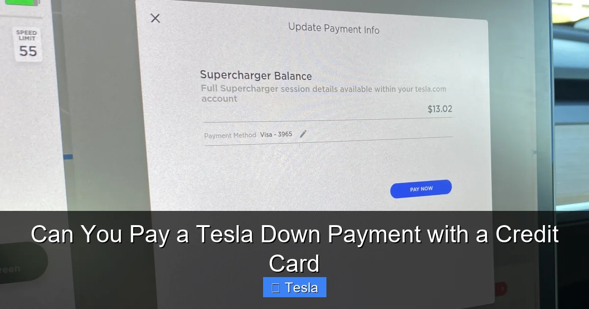 Can You Pay a Tesla Down Payment with a Credit Card