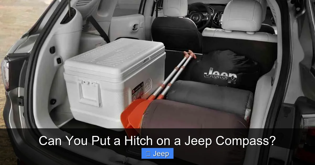 Can You Put a Hitch on a Jeep Compass?