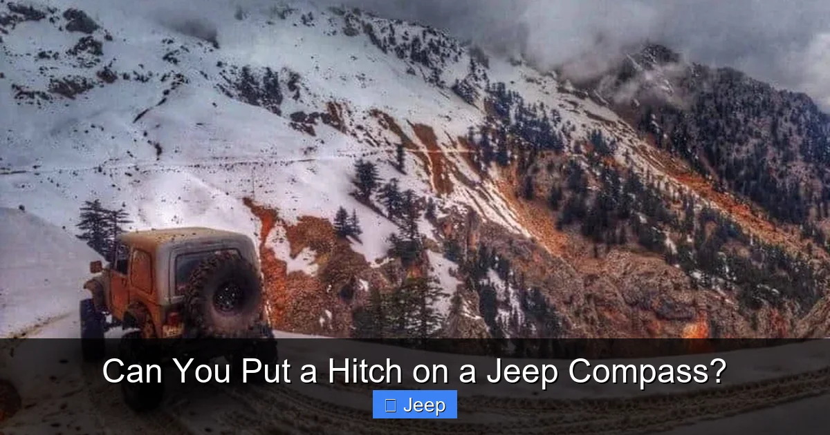 Can You Put a Hitch on a Jeep Compass?