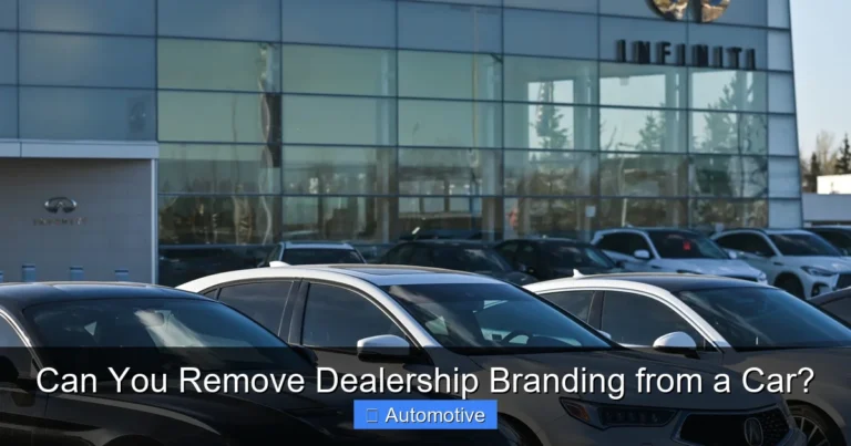Can You Remove Dealership Branding from a Car?