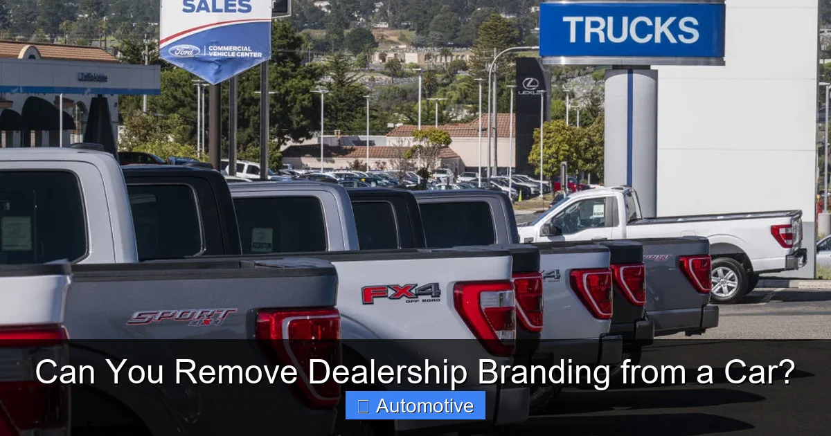 Can You Remove Dealership Branding from a Car?