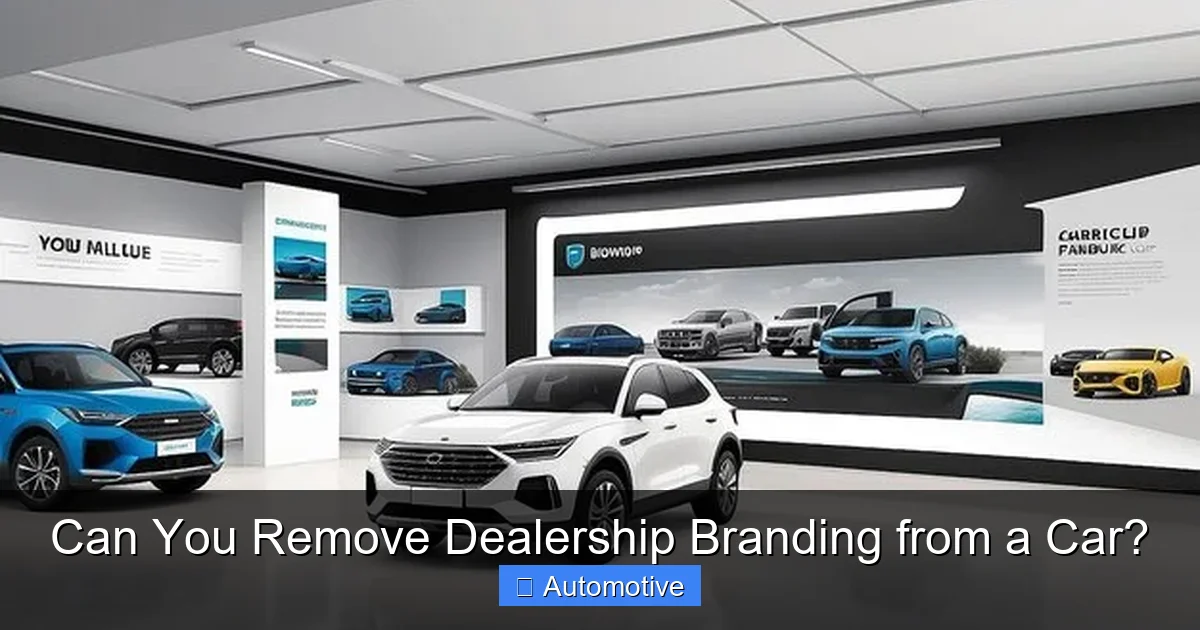 Can You Remove Dealership Branding from a Car?
