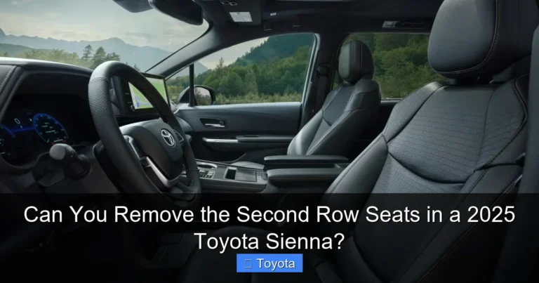 Can You Remove the Second Row Seats in a 2025 Toyota Sienna?