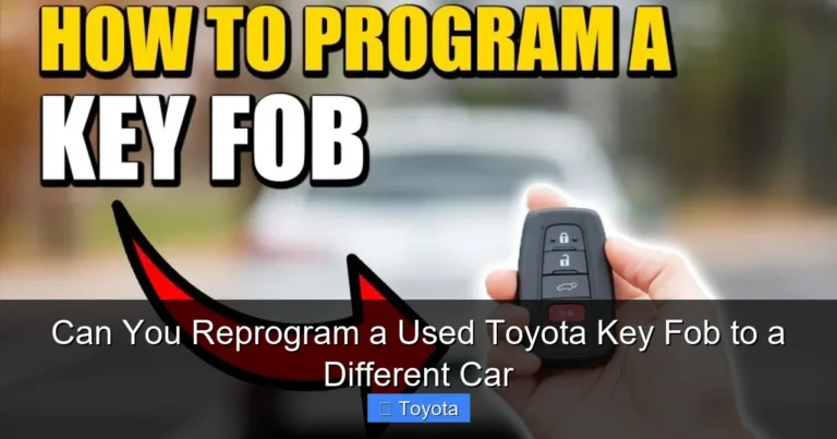 Can You Reprogram a Used Toyota Key Fob to a Different Car