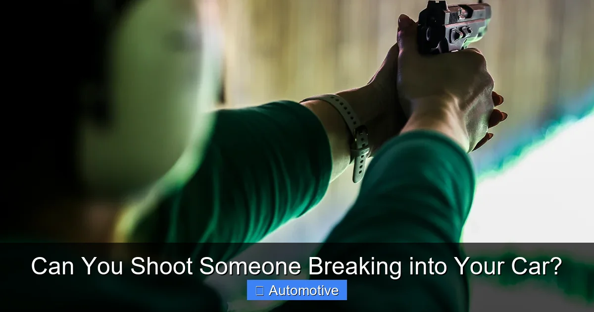 Can You Shoot Someone Breaking into Your Car?