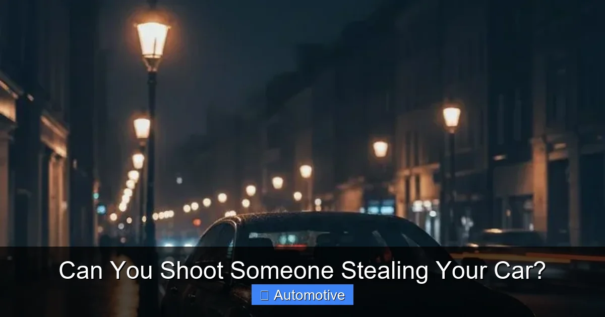 Can You Shoot Someone Stealing Your Car?