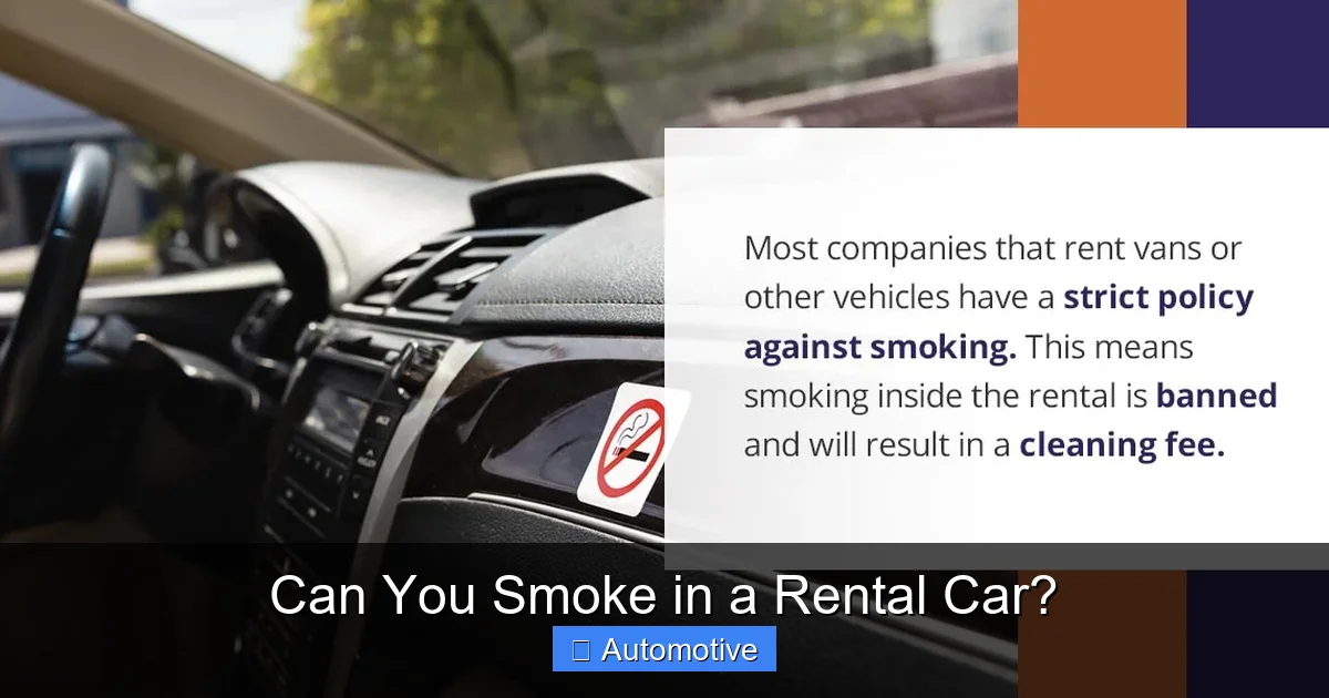 Can You Smoke in a Rental Car?