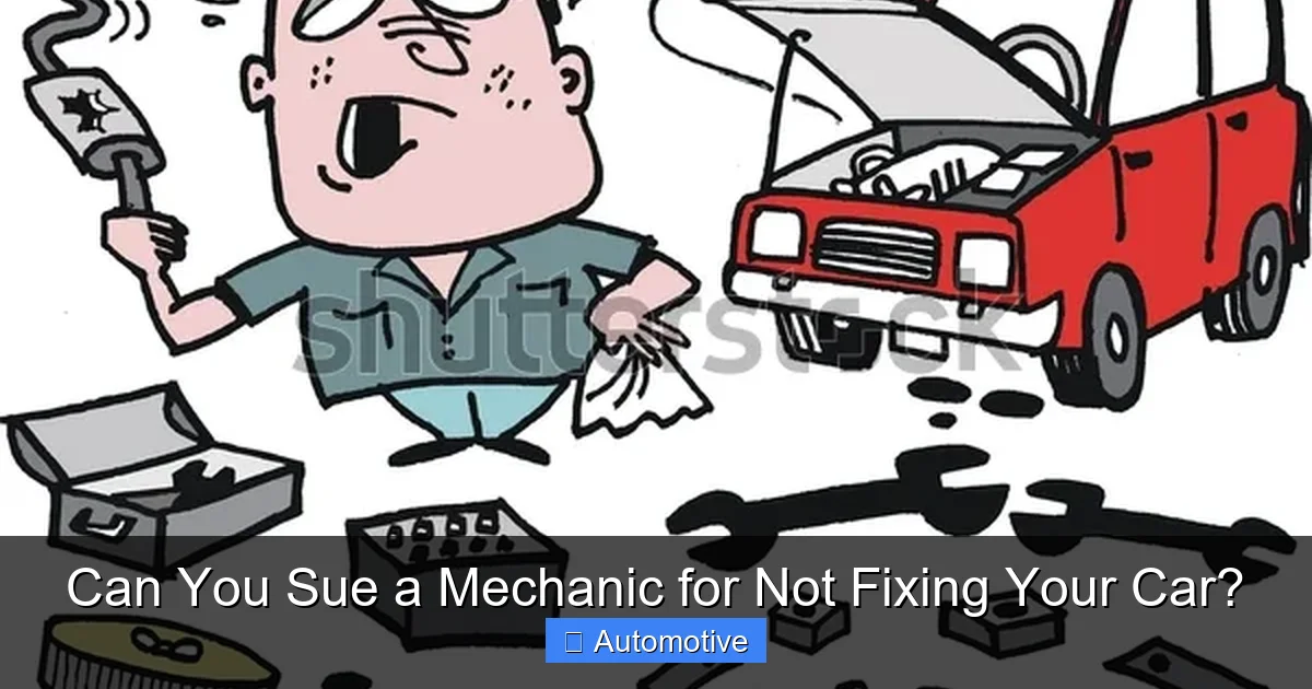 Can You Sue a Mechanic for Not Fixing Your Car?